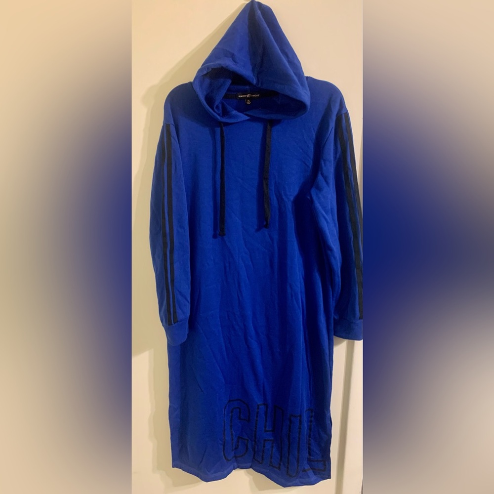 Almost Famous Blue Hooded Lounge Dress